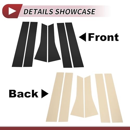 6 Pcs Door Pillar Window Trim for Ford Escape 2013-2019 Front Rear Left Right