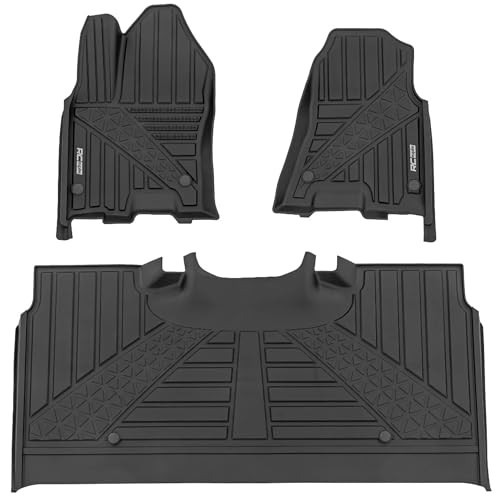 Flex-Fit Floor Mats for Ram 1500 (2025-2026) Crew Cab – Front & Rear Set,