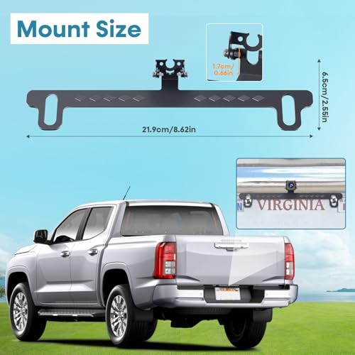 No-Drill Camera License Plate Bracket – Adjustable Mount for Backup Camera,