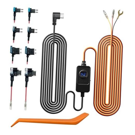 F7N Dash Cam Hardwire Kit USB C Port, Dashboard Camera Car Charger Cable Kit