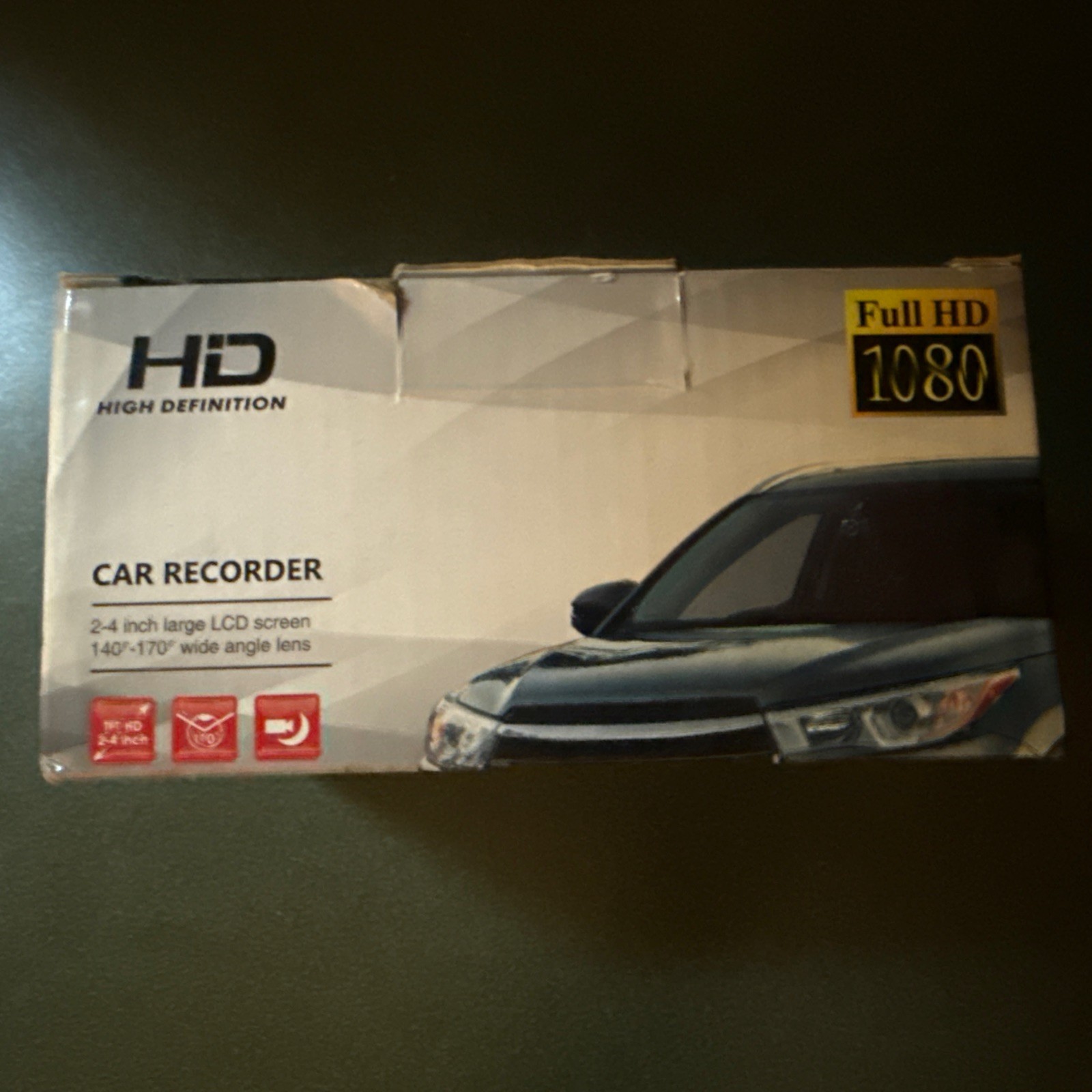 Dash Cam 1080P DVR Dashboard Camera Car Driving Recorder Black – Pre-owned