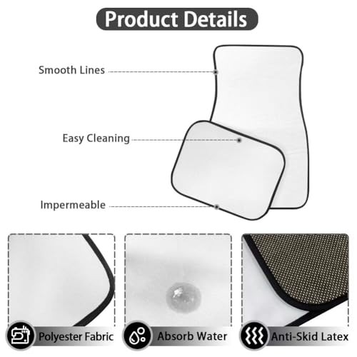 Car Floor Mats Carpet for Most Vehicle All Weather Floor Snowman Snowflake