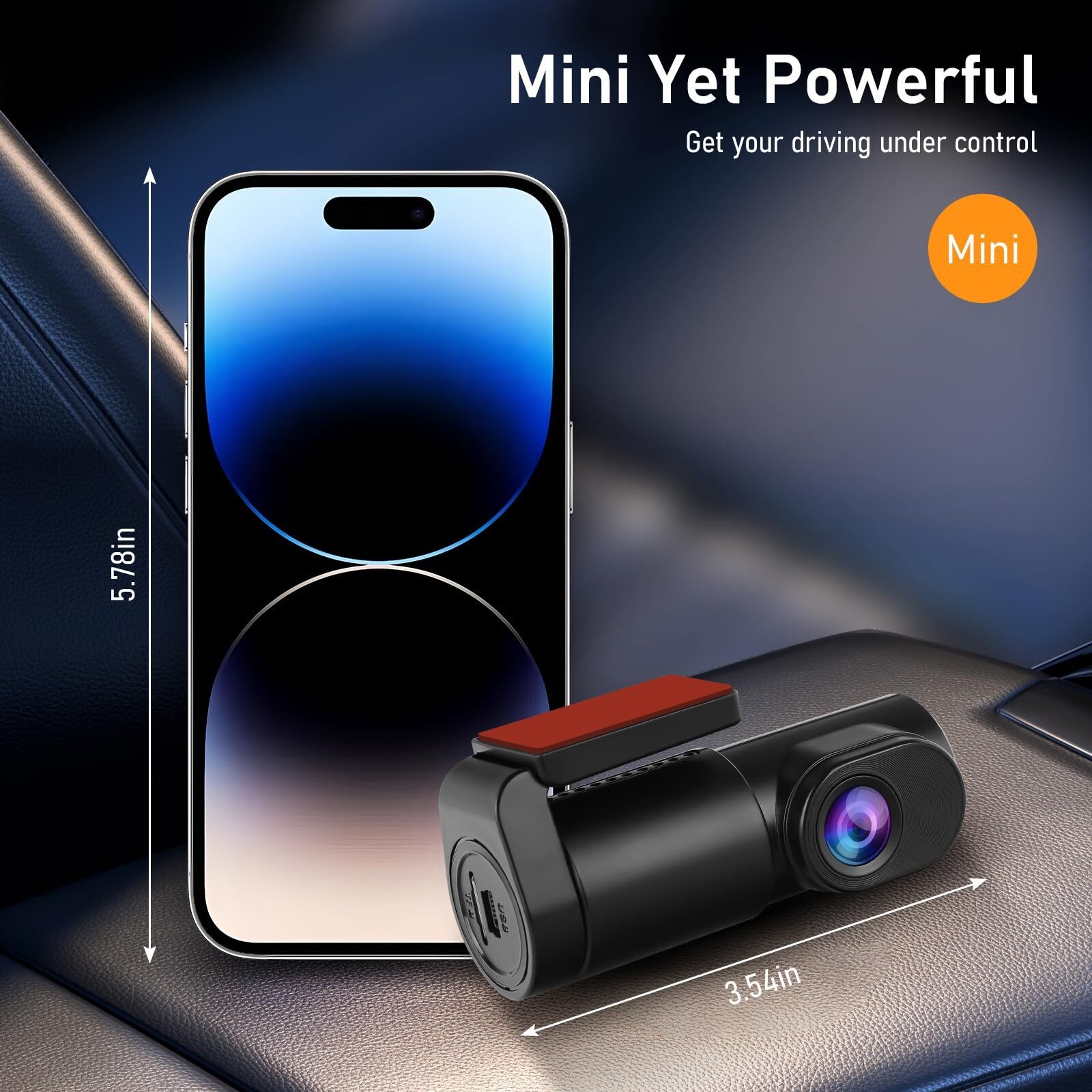 1080P Dash Cam Front View Car DVR Mini Camera WiFi Video Recorder Loop Recording