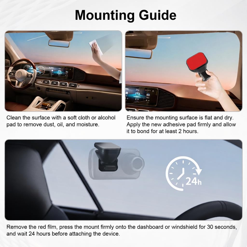 Yanfini Dash Cam Adhesive Pads 6 Pack