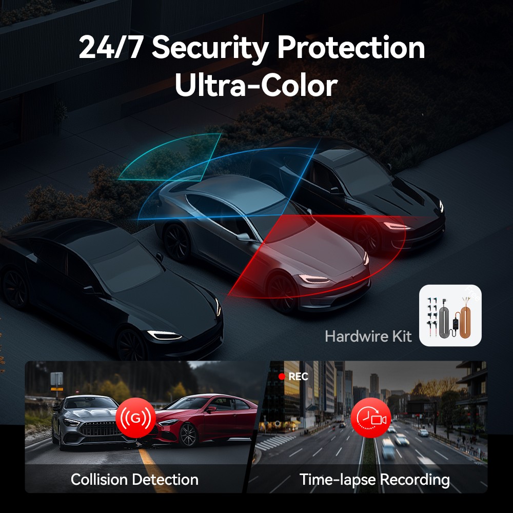 REDTIGER 3 Channel 4K+2.5K+1080P Front Rear Inside 128GB Car Dash Cam,STARVIS 2
