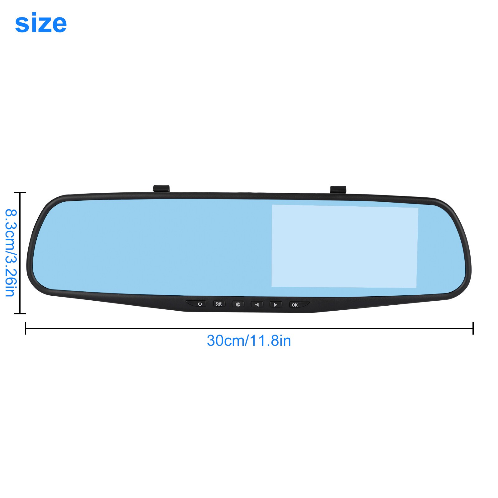 1080P HD Rearview Mirror Car DVR Dual Dash Cam Camera Front Rear Video Recorder