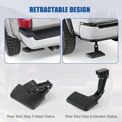 Rear Bed Step Compatible with 2009-2018 Dodge Ram 1500 10-18 Ram 2500 3500