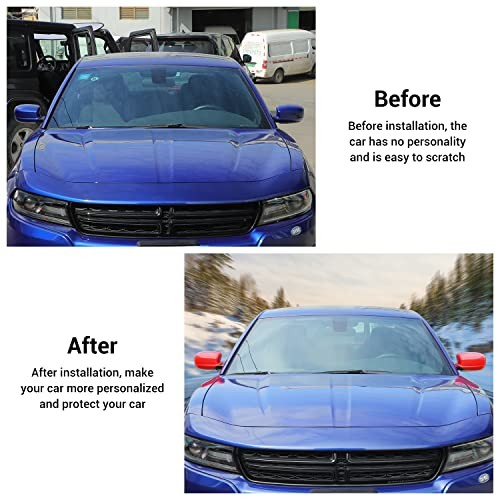 for Charger Rearview Mirror Rear View Mirror Side Mirror Cover Decoration Red