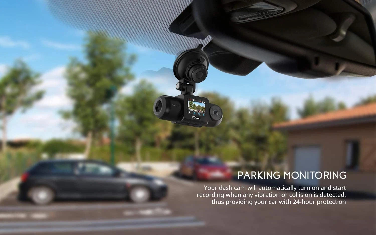 COOAU D30S 1080P Dash Cam Front and Car Camera Recorder 128GB SD Card Included
