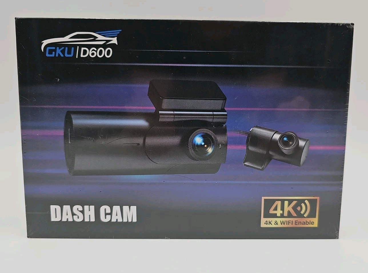 GKU Dash Cam Front and Rear Camera, 4K/2.5K Full Dashcams for Cars with 64GB SD