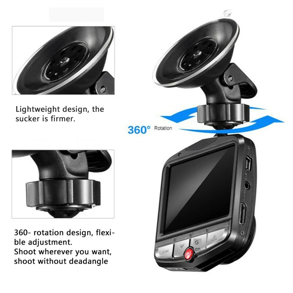 1080P Full HD Dash Cam Car DVR Front Camera Video Recorder G-sensor Night Vision