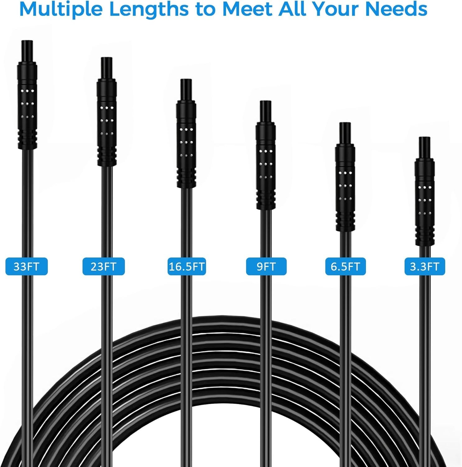 4-Pin 16.5 ft Backup Camera Extension Cord with Easy Plug-and-Play Installation