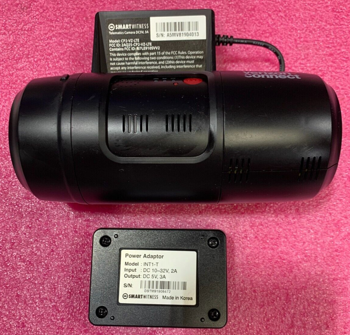 Lot Of 4 SmartWitness/Verizon Connect Camera CP2-VZ-LTE W/ Power Adaptor – Parts