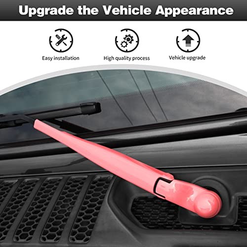 Windshield Wiper Blades Trim Cover,Front Rear Window Wiper Arm Blade Kit Pink