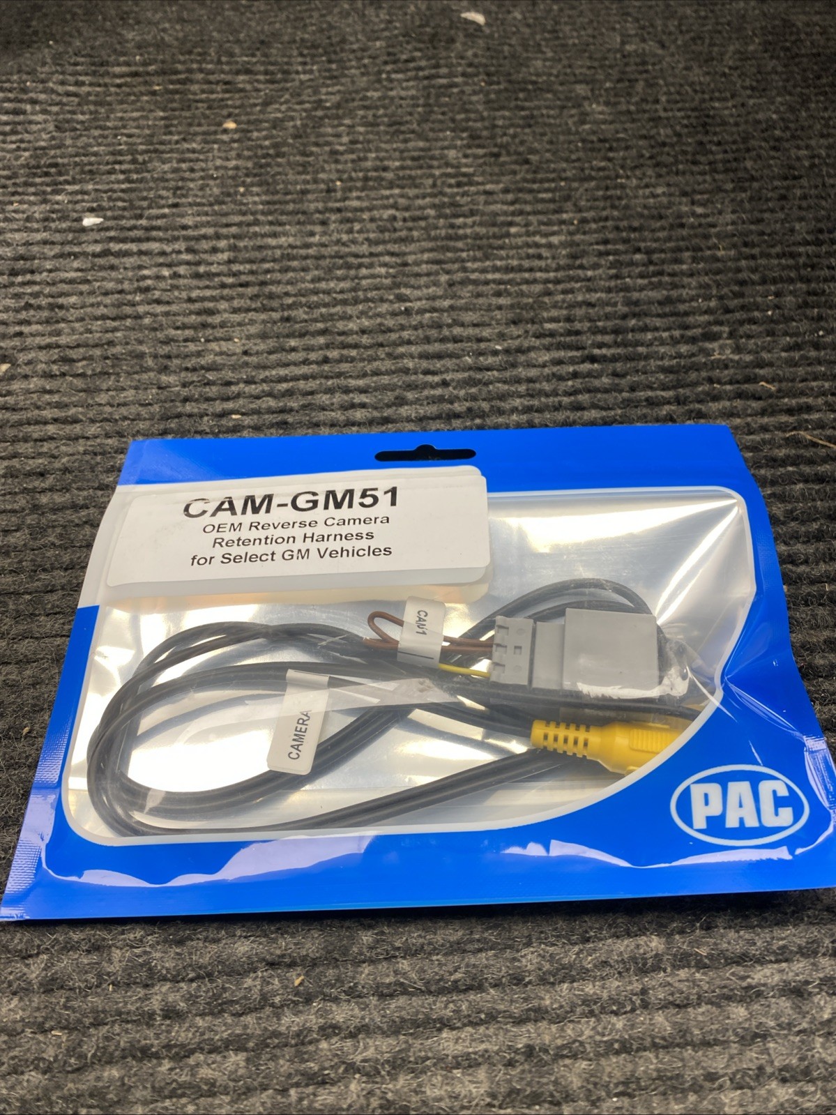 Pac Cam-GM51 Reverse Camera Harness (for Select 2014 To 2018 Gm Vehicles), Black