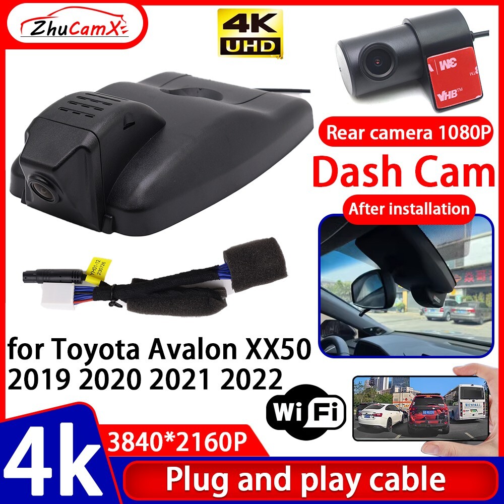 Plug and Play 4K DVR Dash Cam Camera for Toyota Avalon XX50 2019 2020 2021 2022