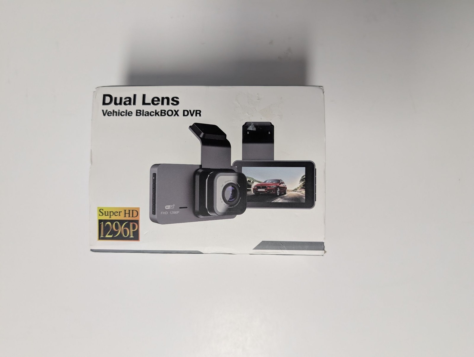 Dual Lens Dash Cam 1296P Vehicle BlackBOX DVR Front Rear Car Camera Wide Lens