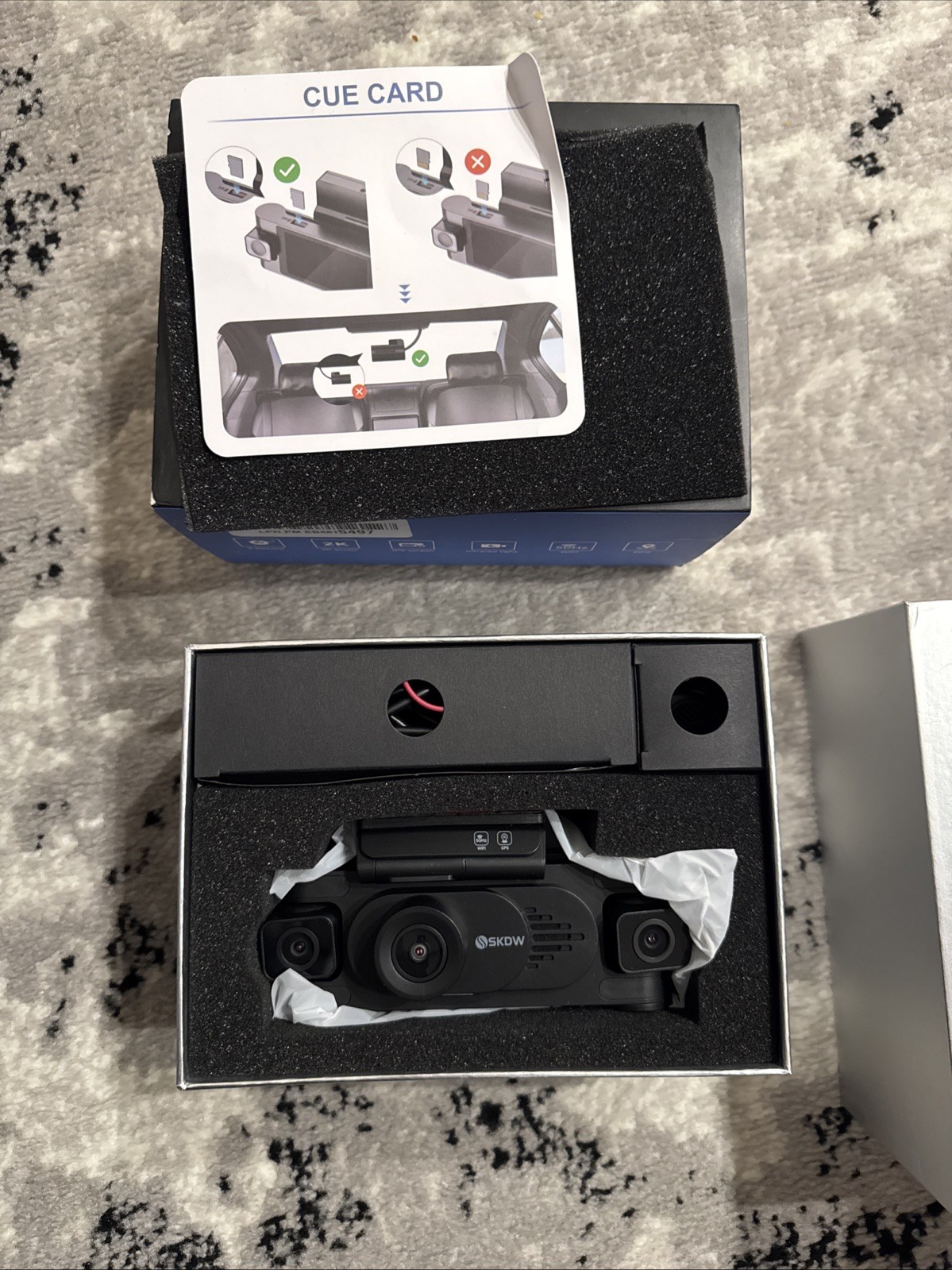 SKDW 4 Channel Dash Cam 360° View,4K Front Rear Inside Dashcam 128GB card