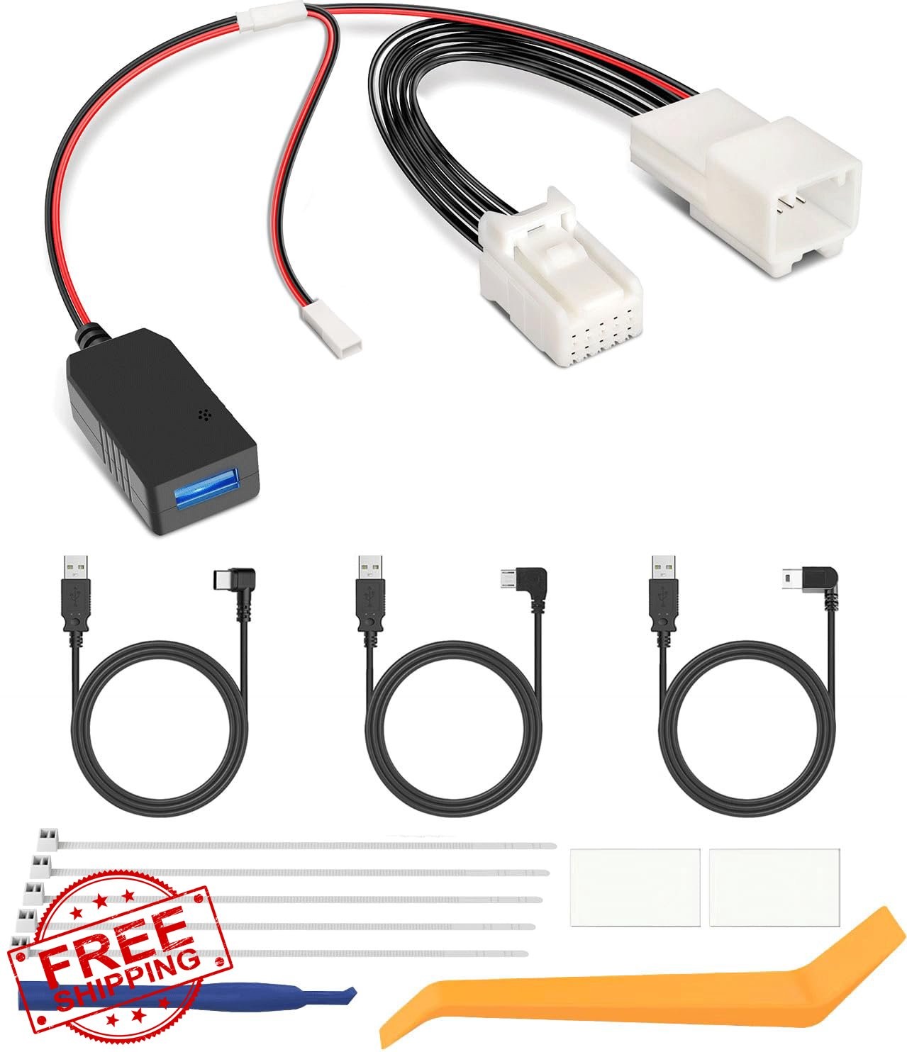 YQMAJIM DashCam Power Adapter Toyota Lexus Subaru Hide-a-USB