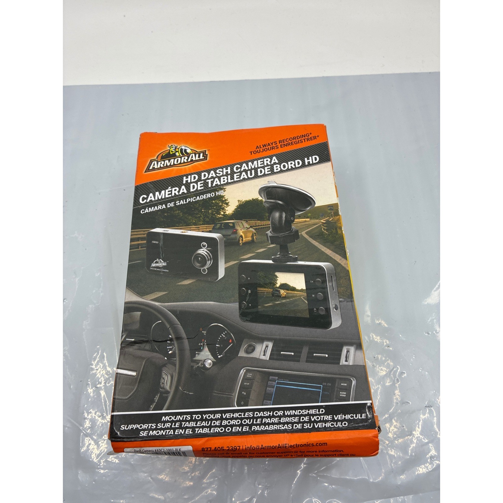 Armor All HD Dash Camera Black 2.2″ LCD Night Vision ADC2-1003-BLK New In Box