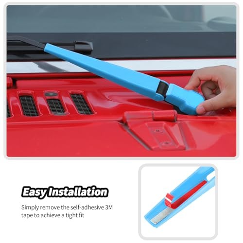 Windshield Wiper Blades Trim Decoration Cover for Jeep Wrangler JK Light Blue