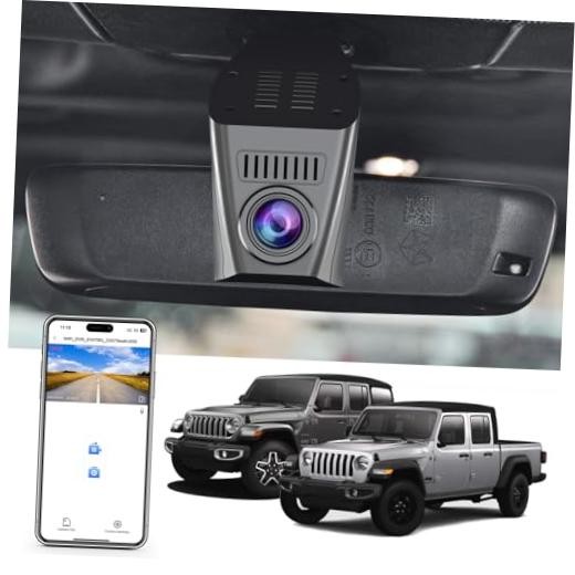 4K Dash Cam Custom Fit for Jeep Gladiator JT 2018 2019 2020 2021 Front 4K Only