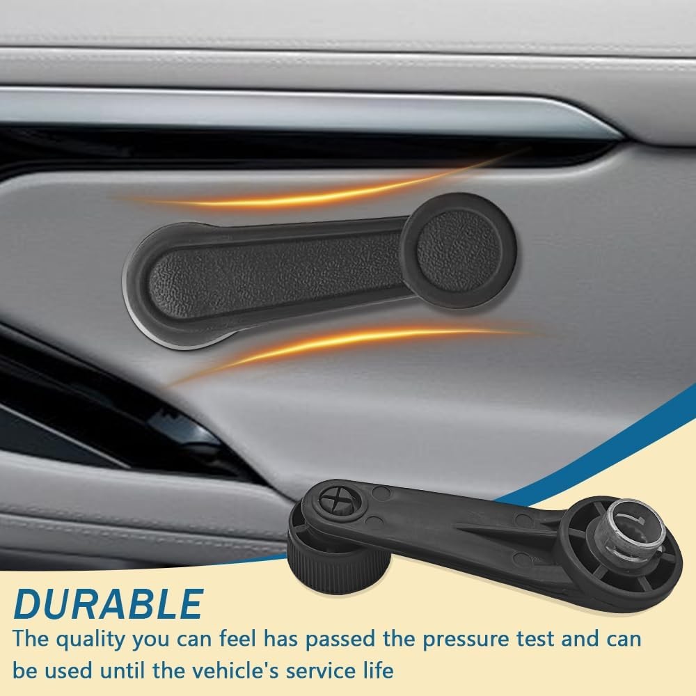 2PCS Interior Window Crank Handle, Window Crank Handle Replacement, Front Rear D