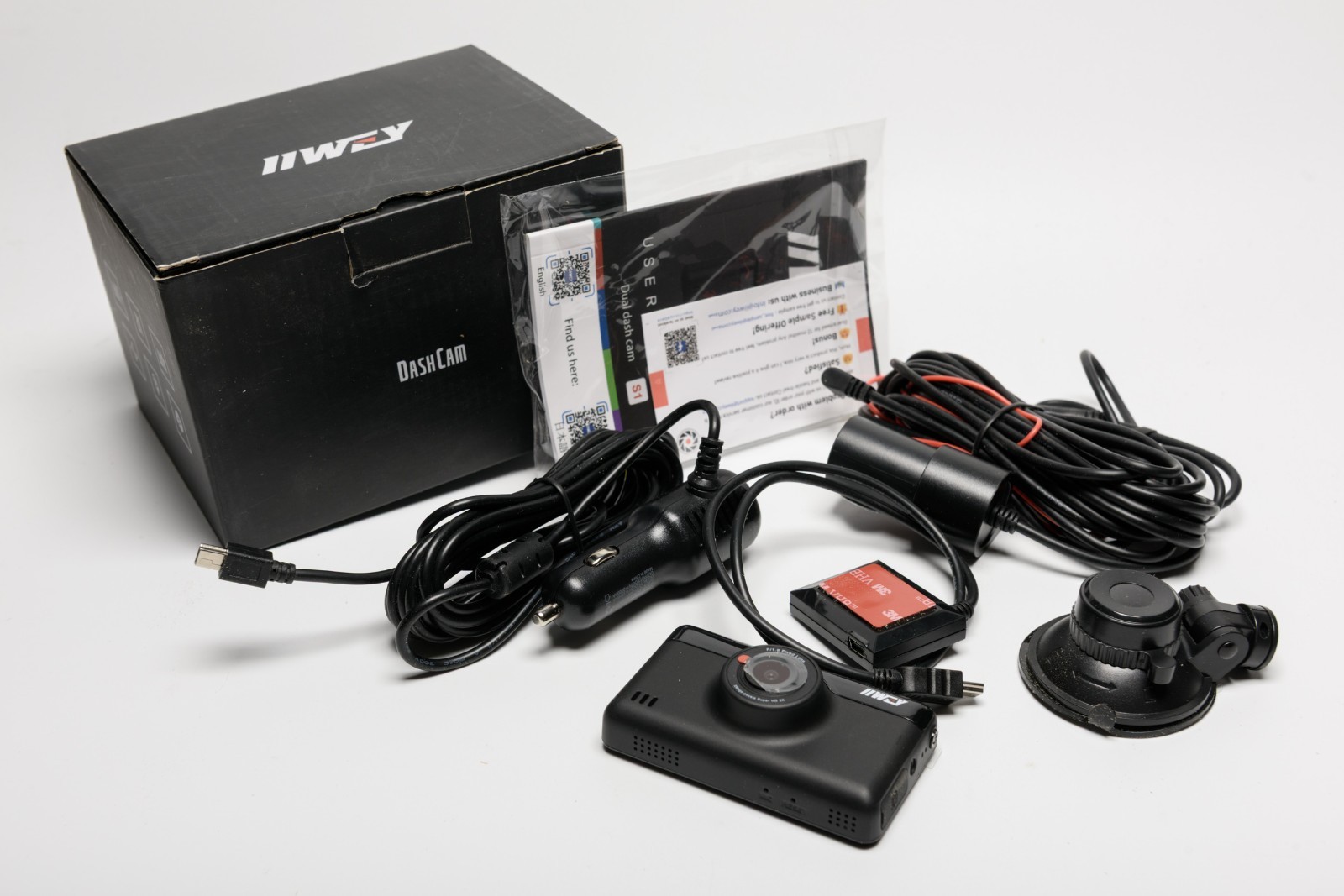 iiwey Dash Cam 4k Front Camera 1080p Rear Camera / with WiFi GPS