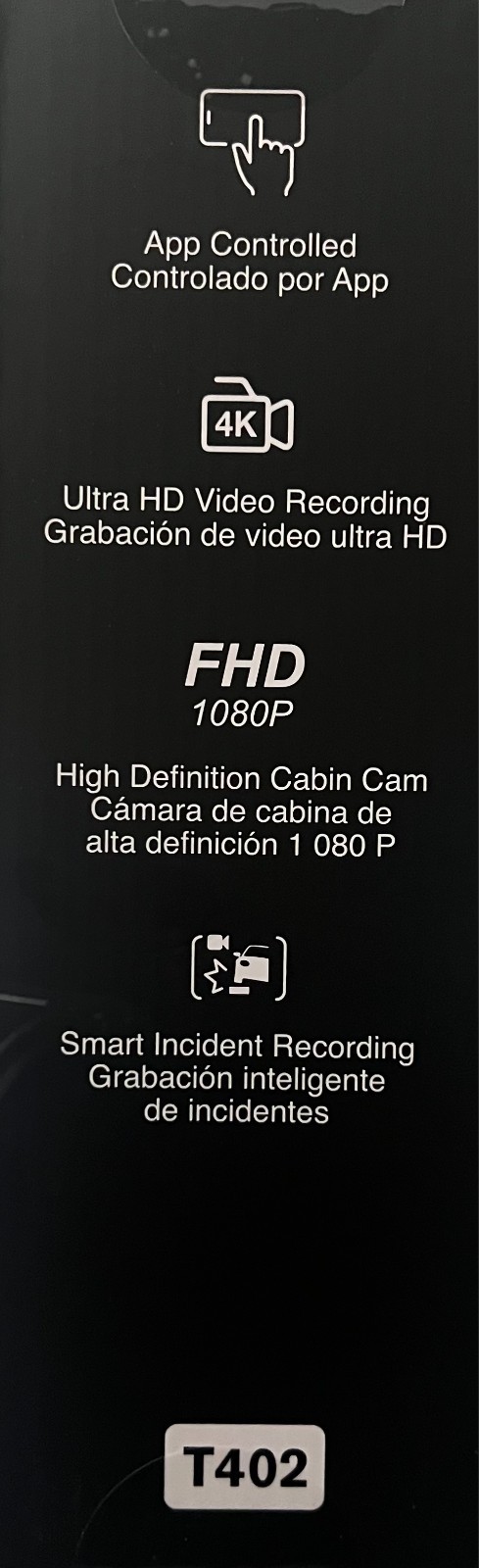 Type S T402 DashCam Dual View 4k AI Powered 4k Front And 1080p Cab Camera
