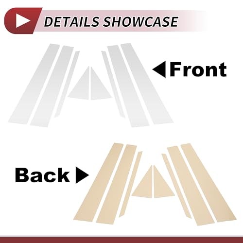 8 Pcs Door Pillar Window Trim for Nissan Sentra 2013-2017 Front Silver Tone