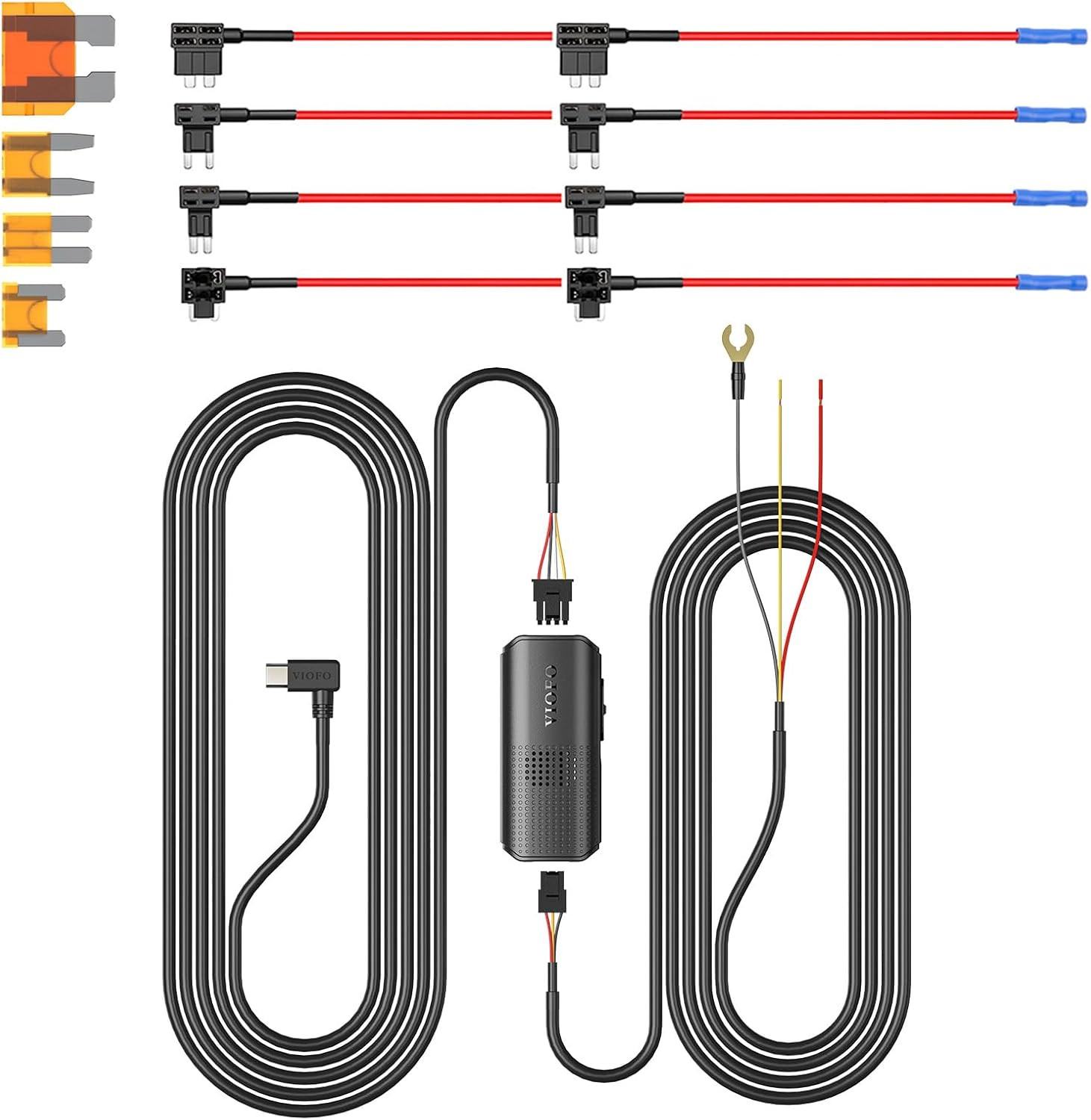 Type-C HK6 Acc Hardwire Kit with 8PCS Full Set Circuit Fuse Tap for A329S Series