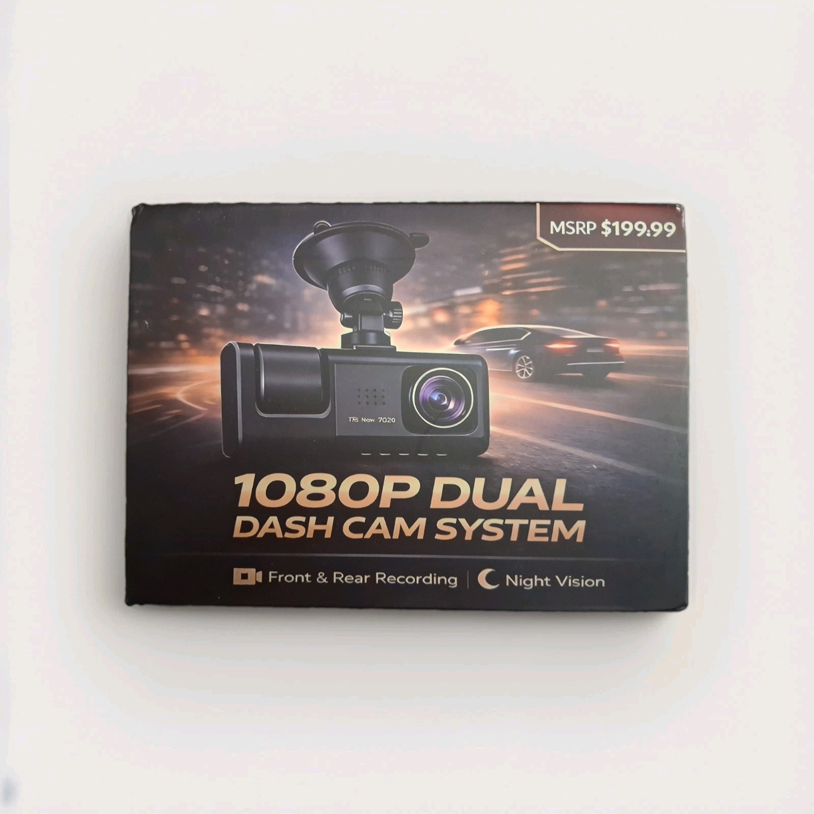 NEW GuardVue 1080P Dual Dash Cam Front & Rear Night Vision G-Sensor DVR