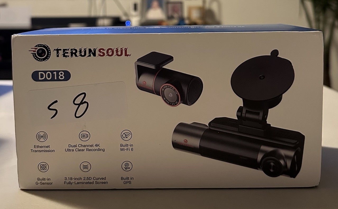 TERUNSOUL D018 4K Ultra HD 3 Channel Dash Cam Built-in WiFi GPS Open Box