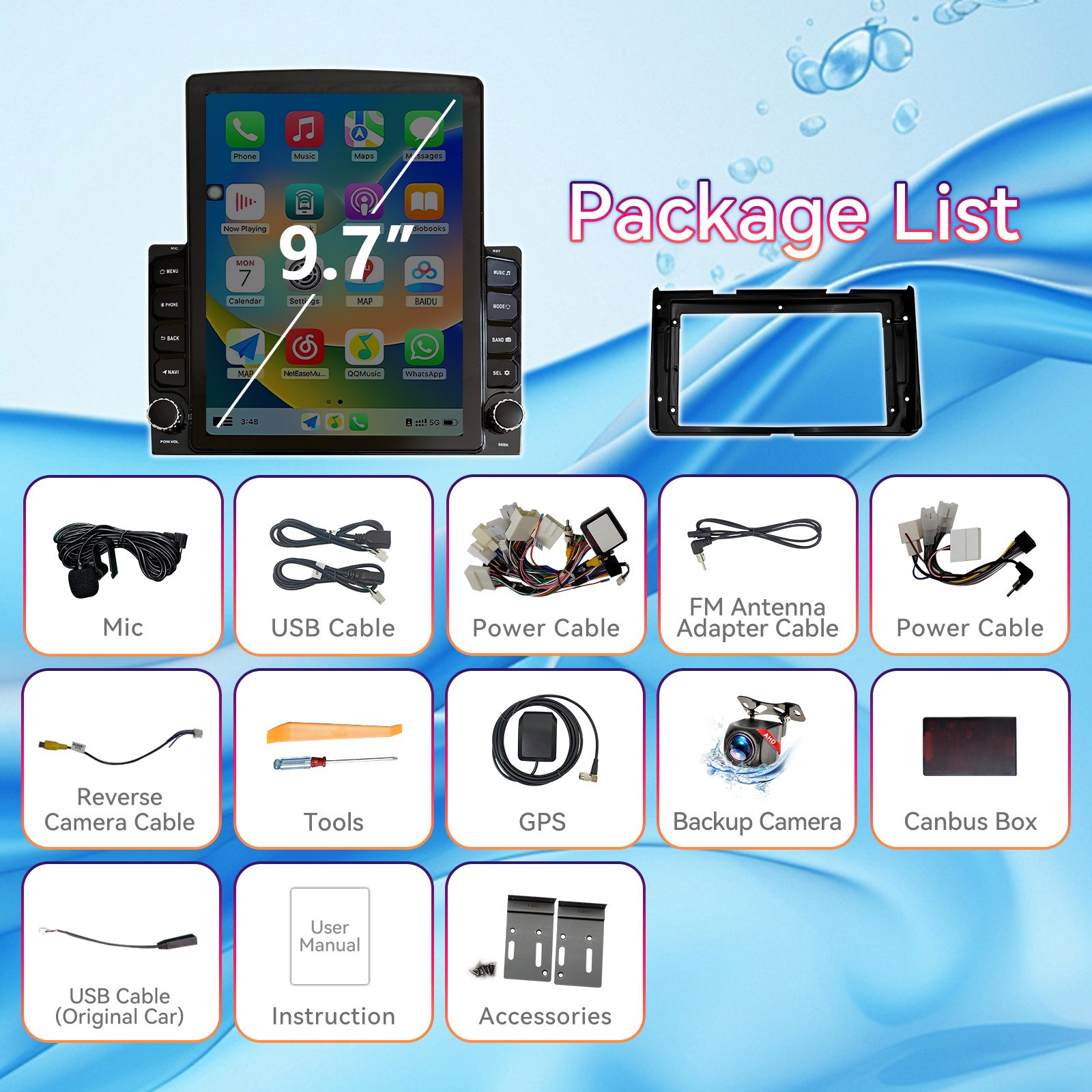 Toyota Tacoma (2018-2021) Dual USB, 64GB Storage, Android 13 Car Radio with GPS