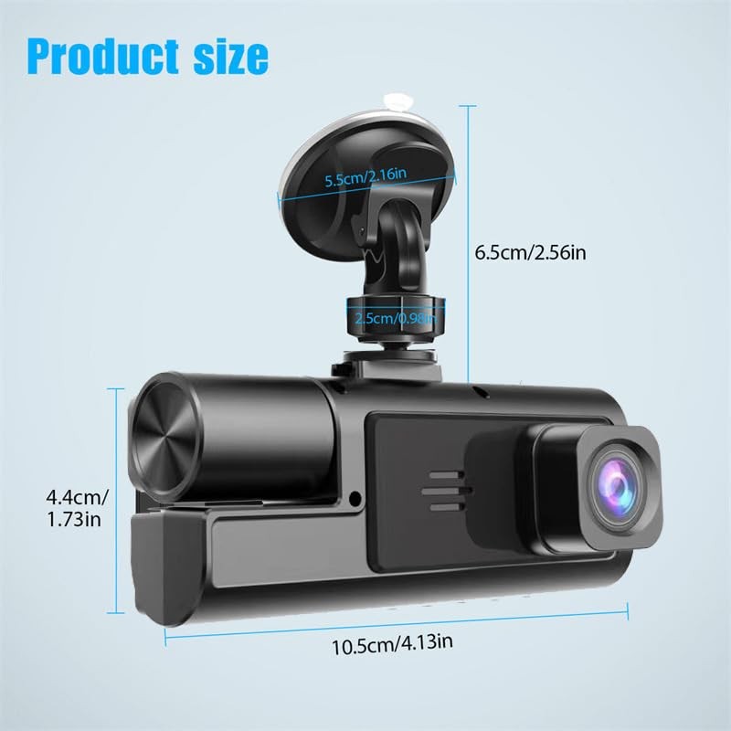 1080P Dual Dash Camera for Car Front and Inside Dashcam Car Security Video Re…
