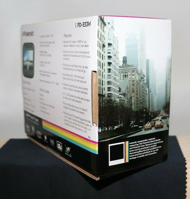 Polariod PD-E53H 1080P HD Dash Cam w/8G MicroSD Card