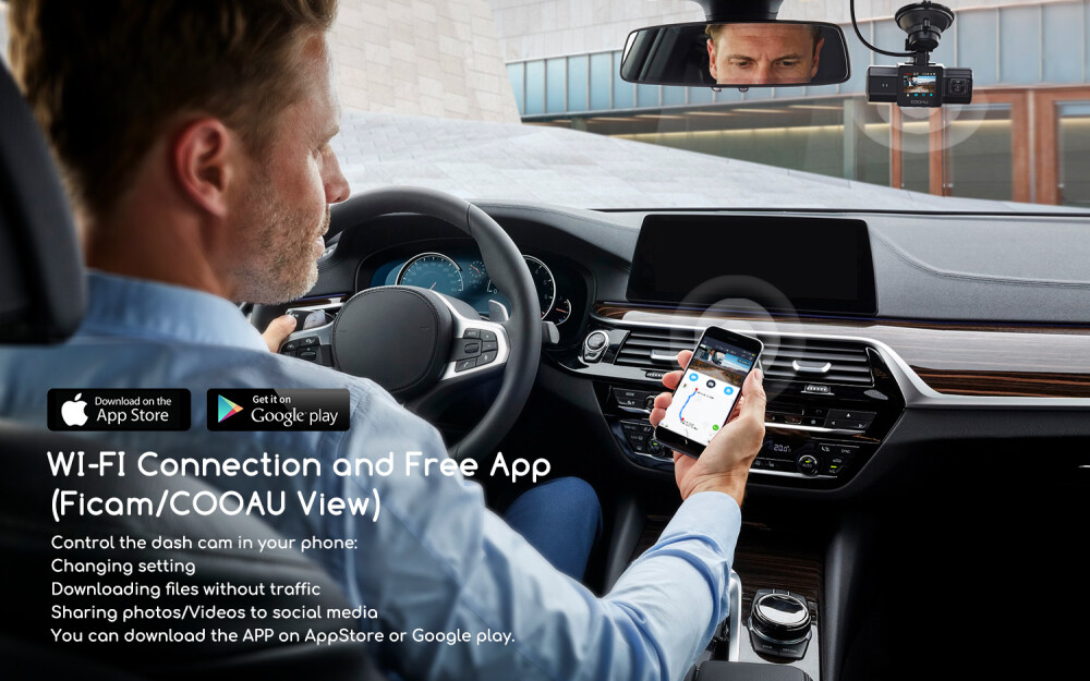 Dash Cam 1080P Full HD DVR Dashboard Video Recorder On-Dash Cameras with WDR