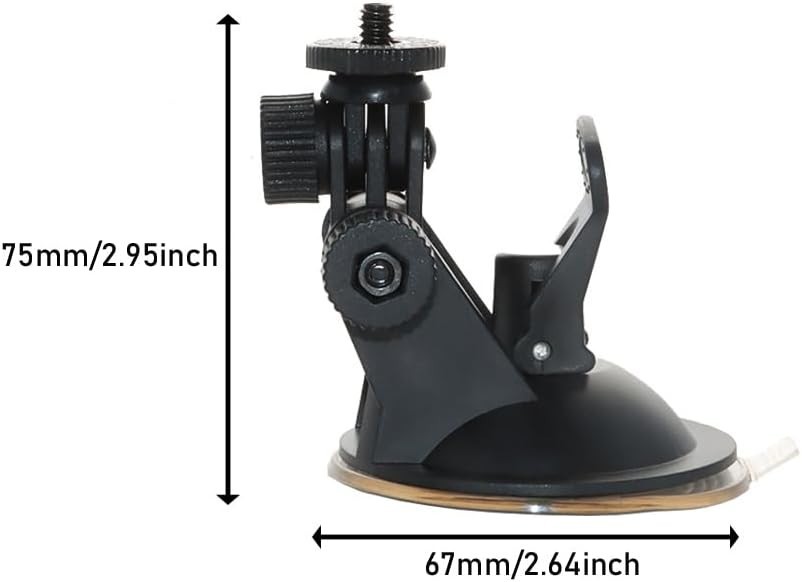 Mini Portable 2 Pack Windshield Dash Cam Suction Cup Holder Adjustable Setup