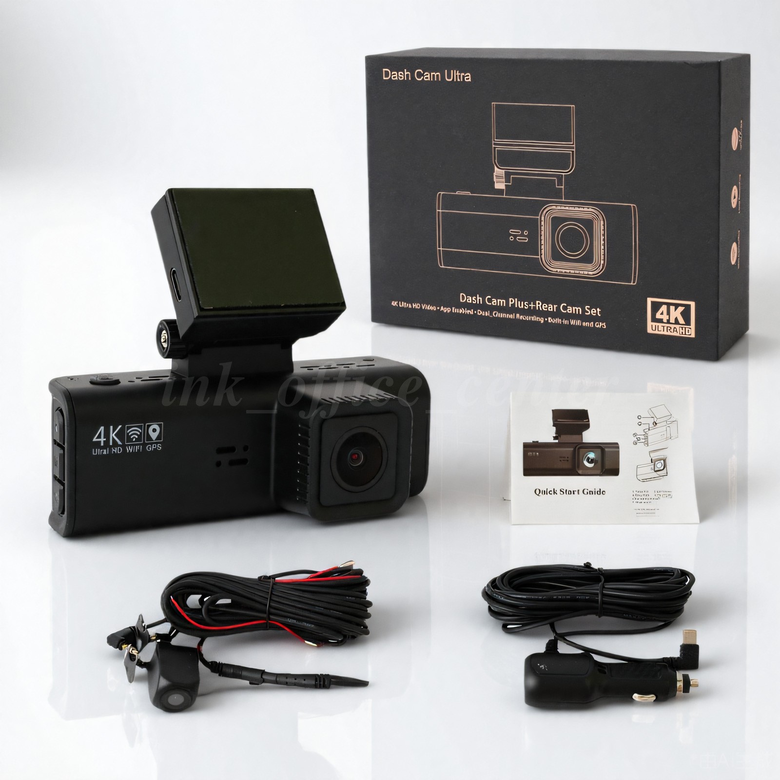 HD 4K Car Dual Lens Dash Cam 3.18″ DVR Recorder Front & Rear Camera Night Vision