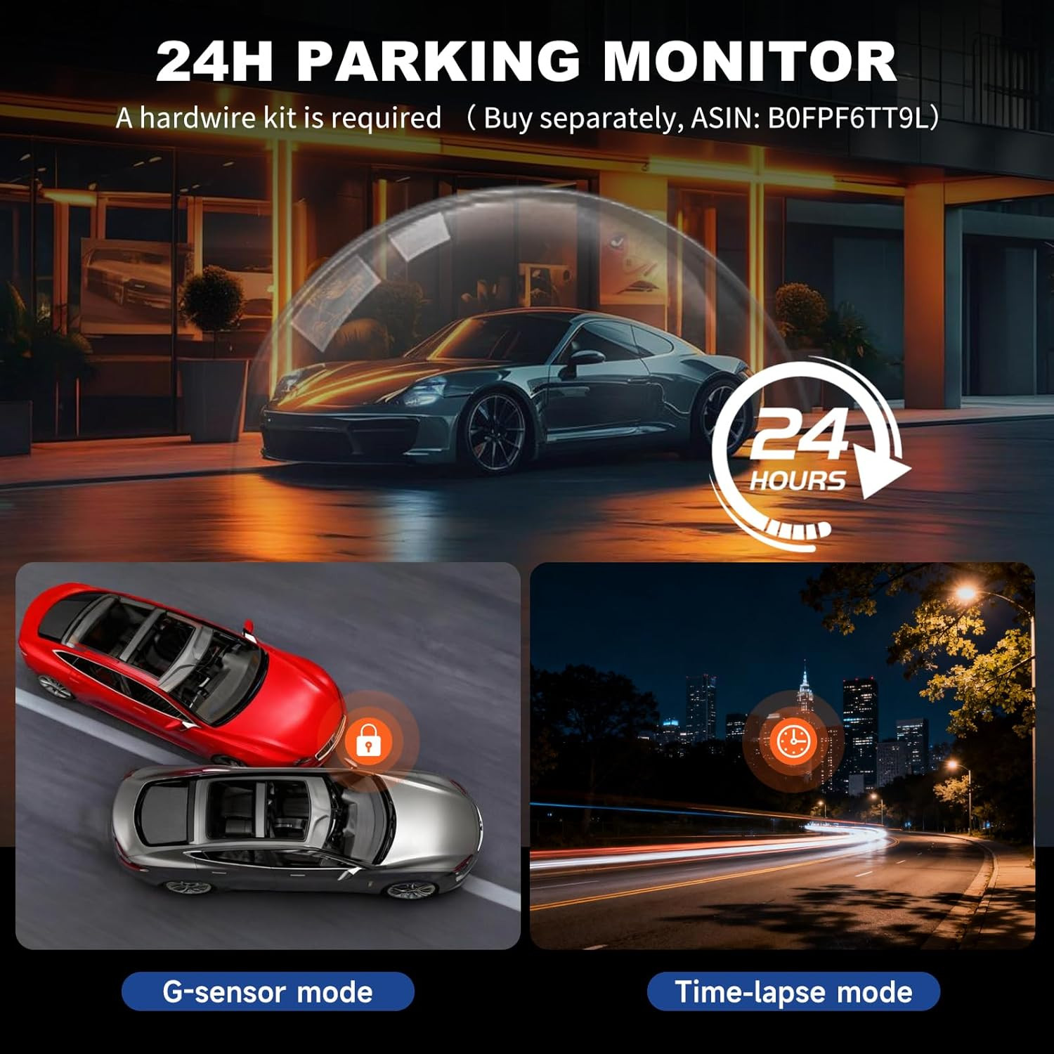 4K Dash Cam Front and Rear, STARVIS 2 Sensor with Night Vision, 2 Inch IPS Scree