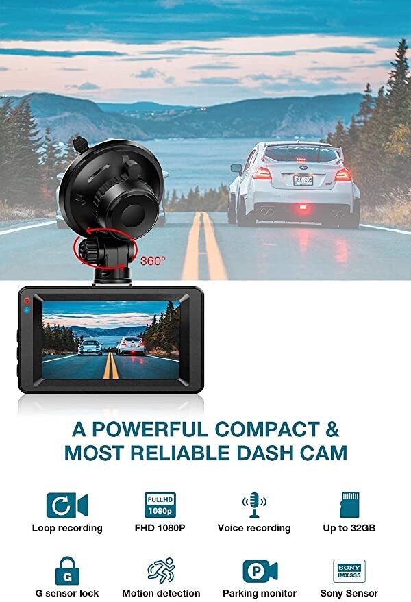 Dashboad Camera Recorder HD PRO Dash Cam LCD Car Camera With G-Sensor 170 Lens