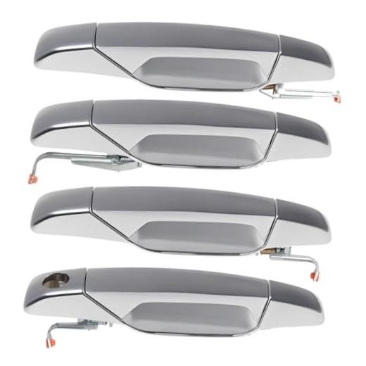 Chrome Exterior Front Rear Left Driver & Right Passenger Door Handles