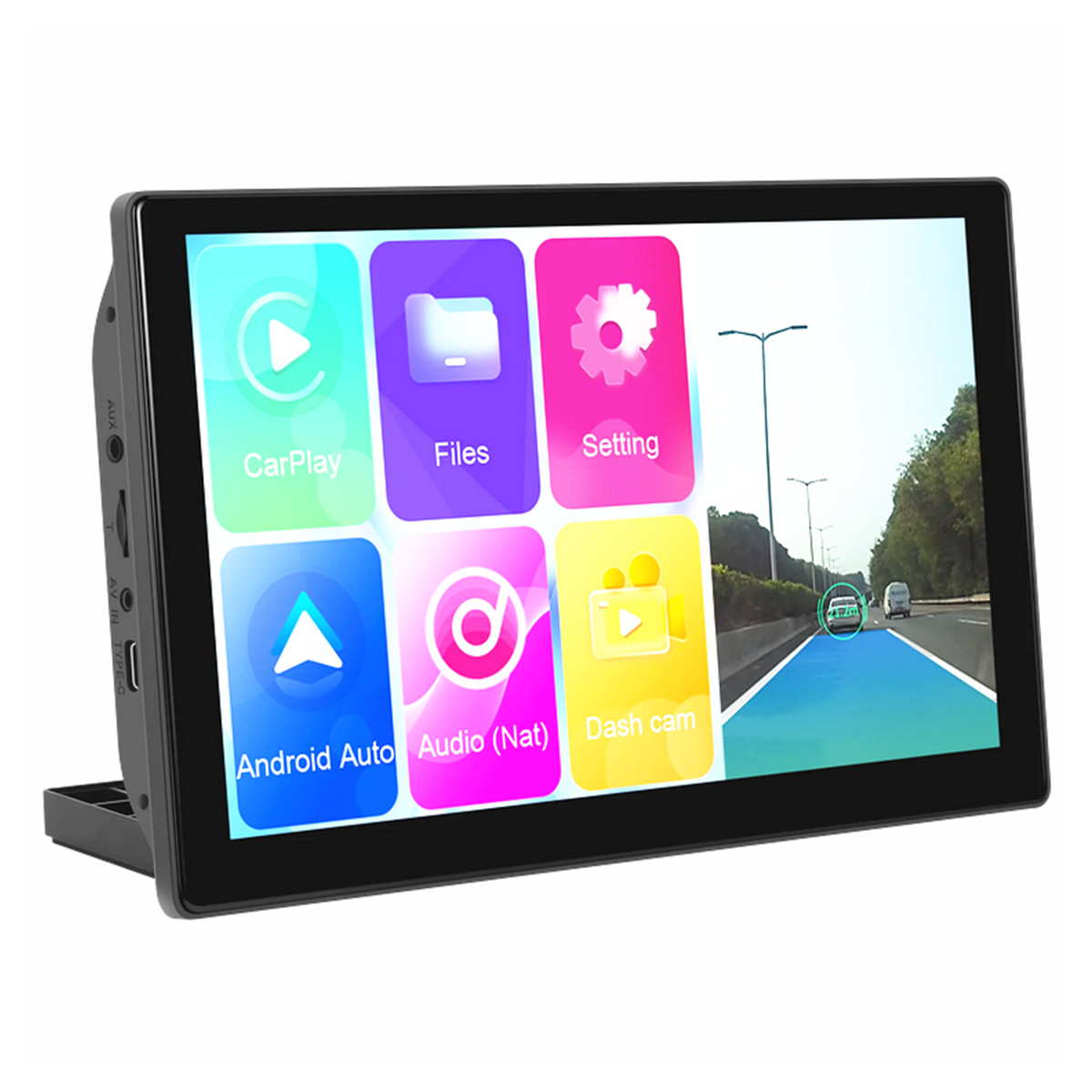 Car Dashboard Dash Cam 4K 9in IPS Monitor For Carplay Android Auto Car DVR ADAS