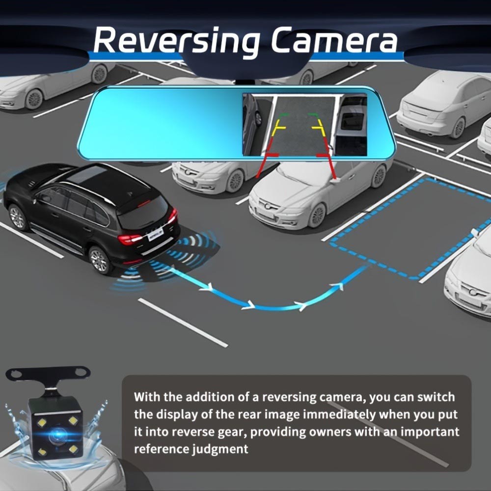 Dual-Lens High-Definition Night-Vision Front and Rear Dual-Camera 1080P Dash Cam