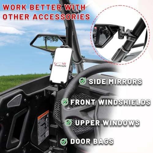 RZR XP 1000 UTV Phone Mount Cellphone Holder 360 Adjustable | Front Rear Door