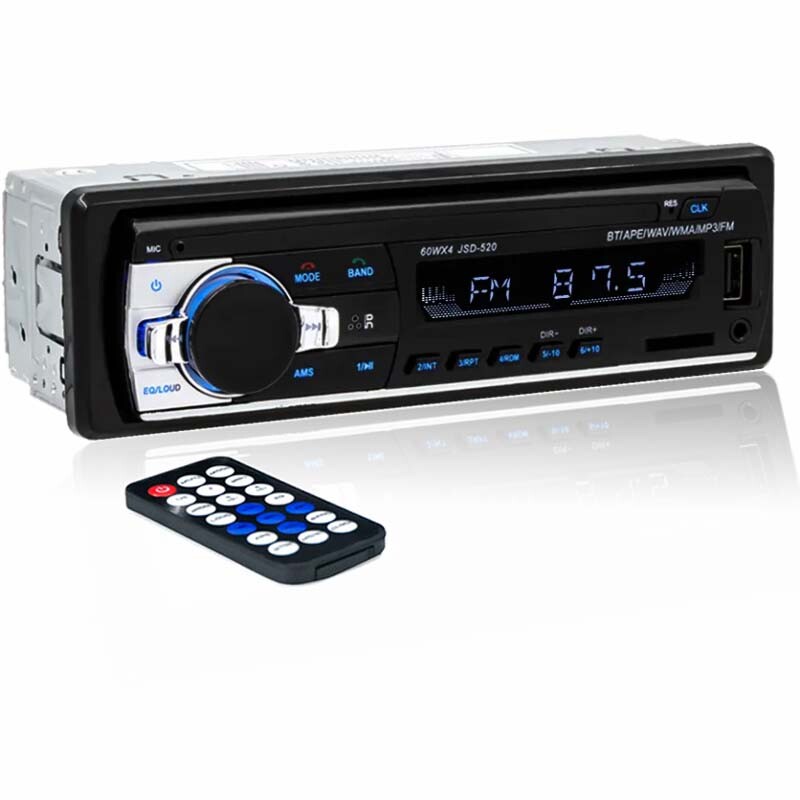 Single 1 DIN Car Stereo Audio Bluetooth FM MP3 Player AUX SD USB Head Unit Radio