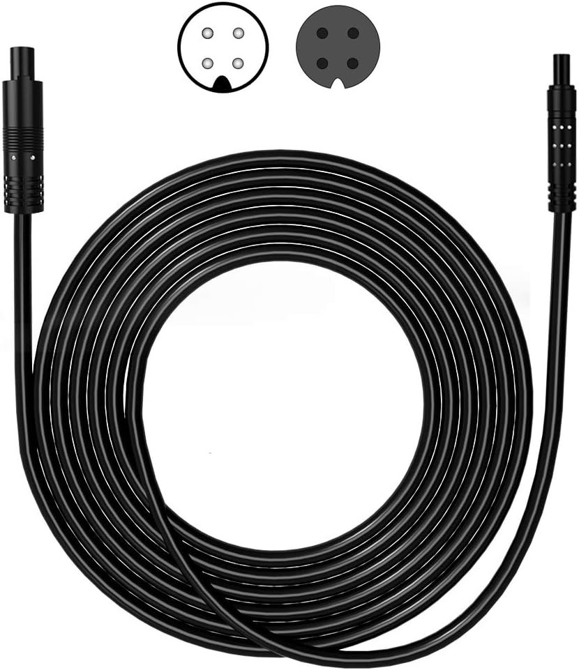 4-Pin 16.5 ft Backup Camera Extension Cord with Easy Plug-and-Play Installation