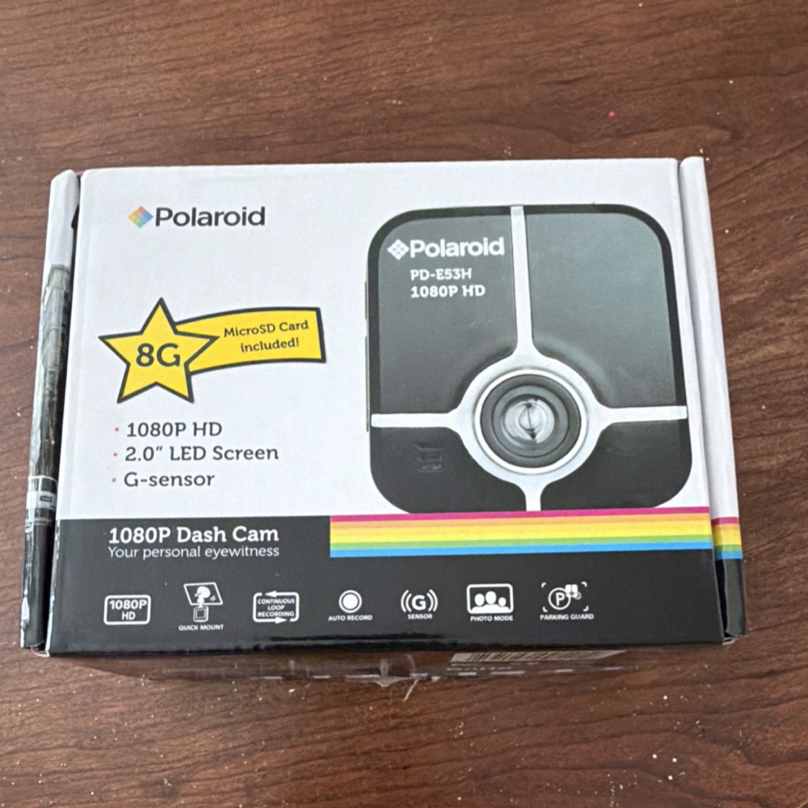 Polaroid 1080P HD Dash Cam with 8GB Memory Card – – PD-E53H
