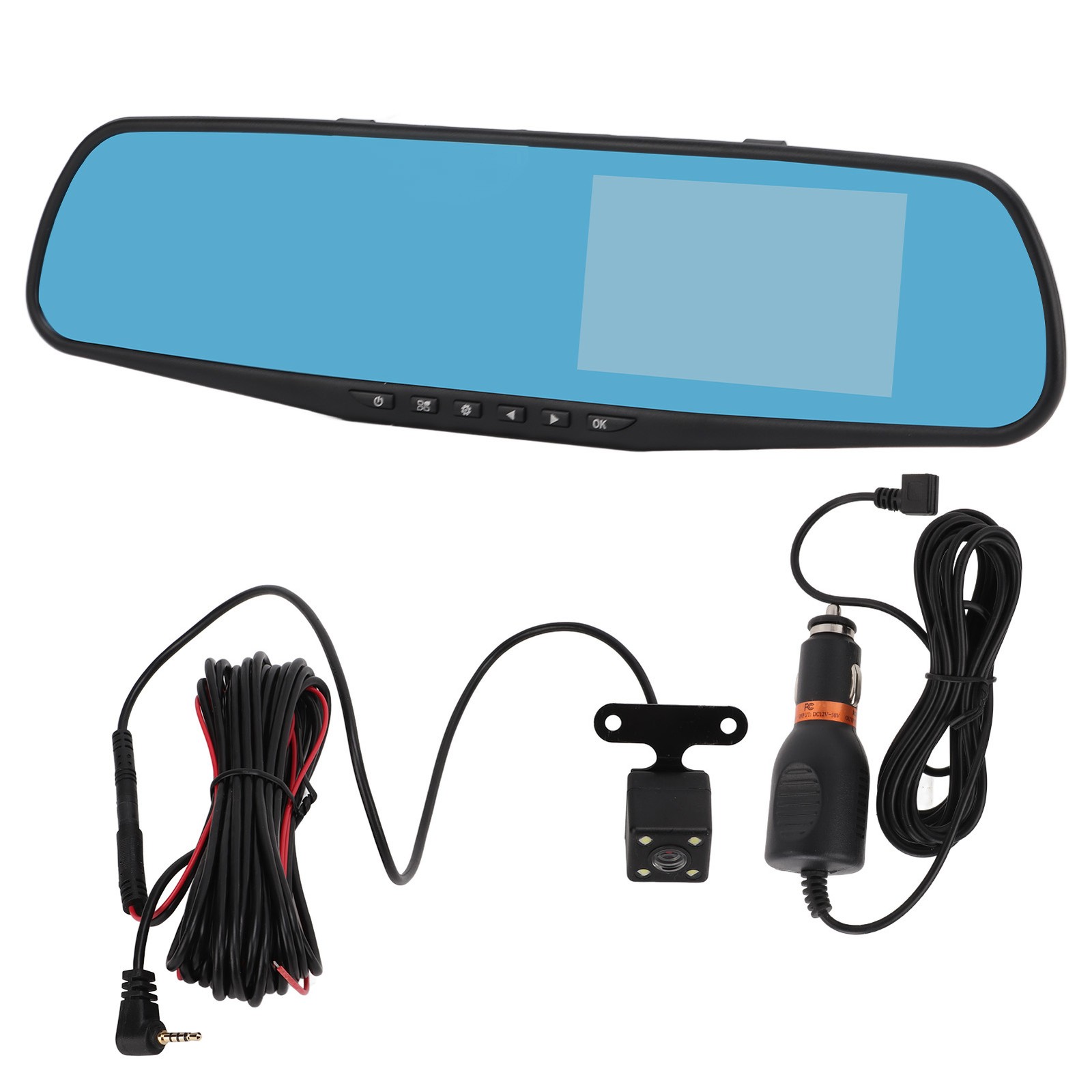 1080P Mirror Dash Cam Dual Driving Recorder Loop Recording For Car Backup CLOB
