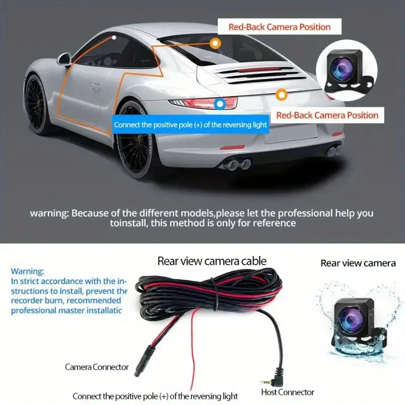 4 Channel Dashcam 1080P Front Rear & Left Right Interior DVR Camera